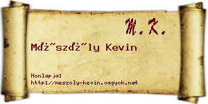 Mészöly Kevin névjegykártya